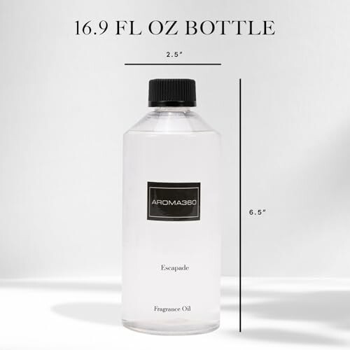 Aroma360 fragrance oil bottle with dimensions