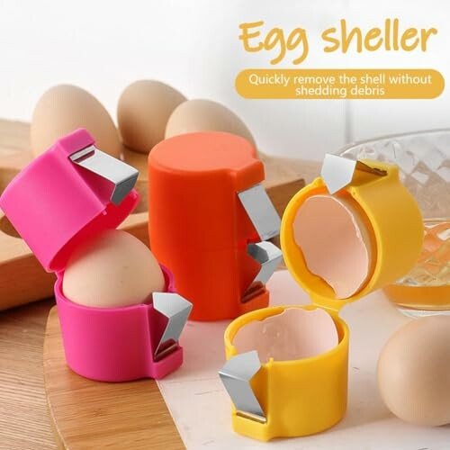 Colorful egg sheller tool for easy shell removal