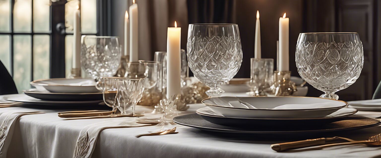 Elegant dining decor with luxury table setting