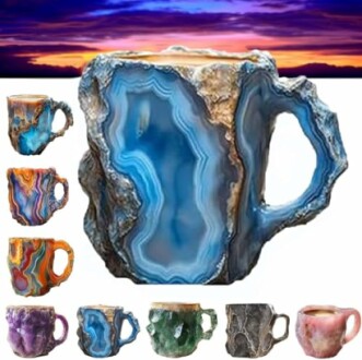 Mineral Crystal Coffee Mugs 2024 New Colorful
