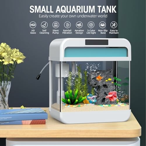 JPHYLL 2.2 Gallon Fish Tank