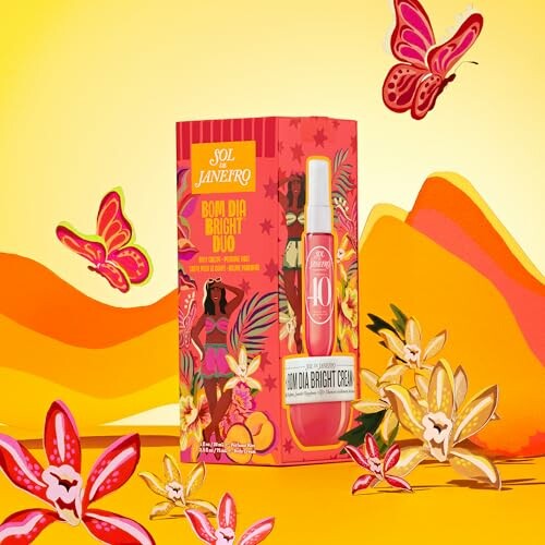 Sol de Janeiro Bom Dia Bright Duo with floral and butterfly design