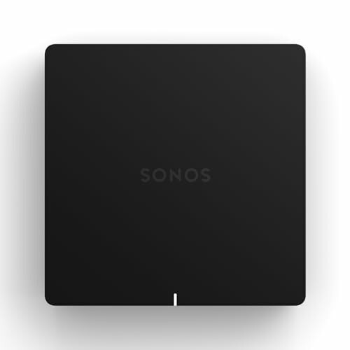 Top view of a black Sonos speaker with shadow